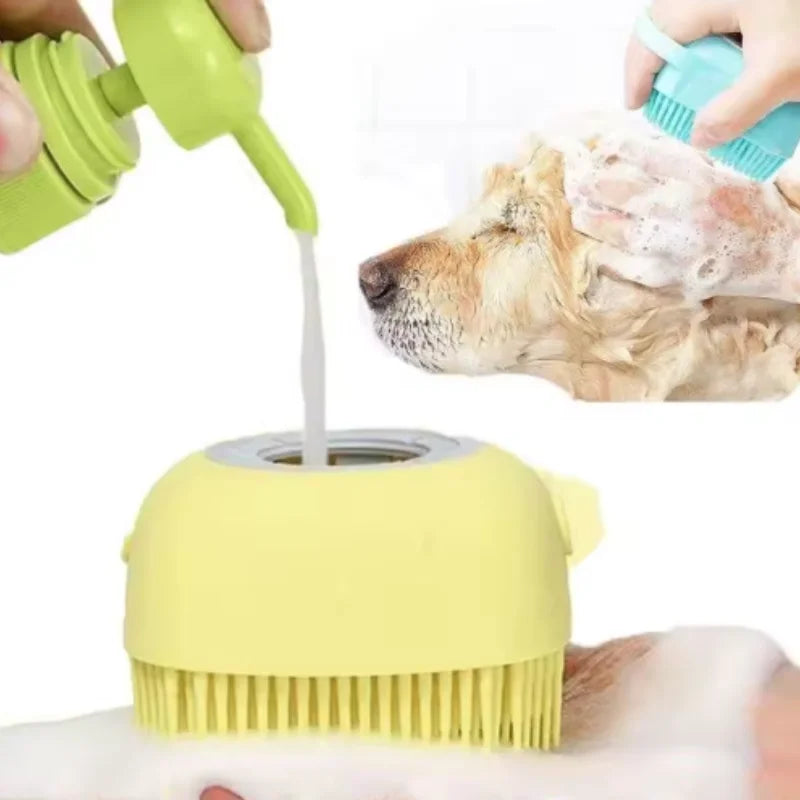 Silicone Pet Bath Grooming Glove Brush – Gentle Massage