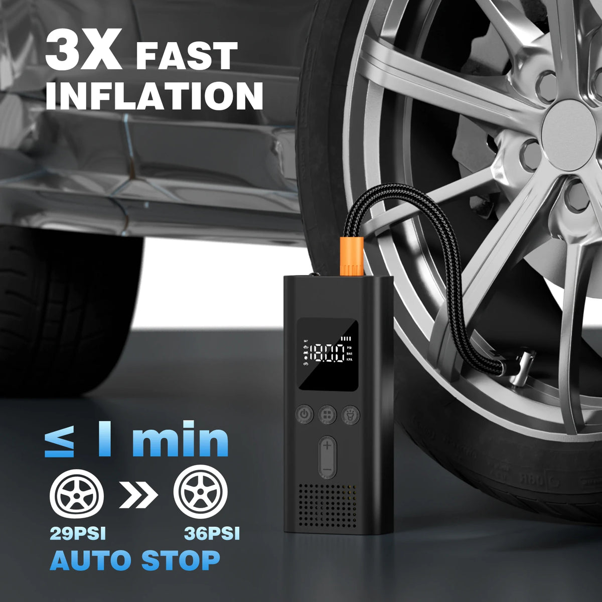 Cordless Digital Tire Inflator Air Pump 150 PSI
