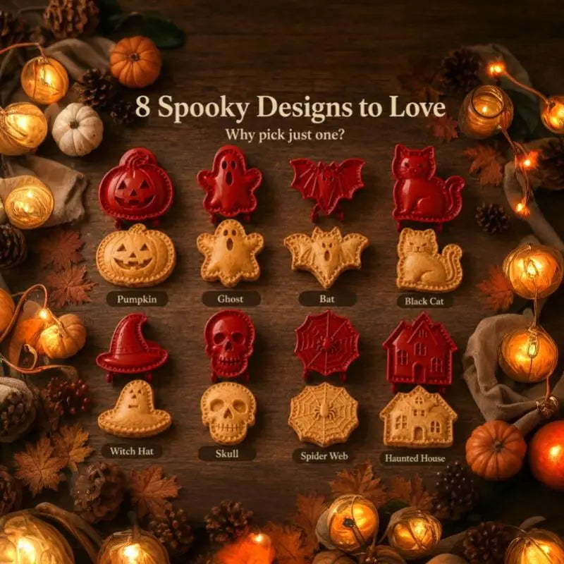 Halloween Hand Pie Mold Set 8 Shapes Food-Grade PET