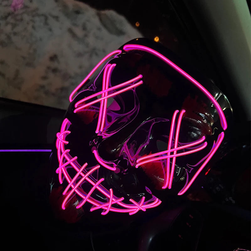 LED Purge Style Halloween Mask – Light Up Party Cosplay