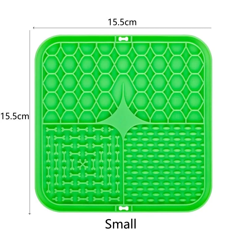 Green(15.5x15.5cm) Color Pet Lick Mat Slow Feeder For Dogs And Cats – Anti-Choking