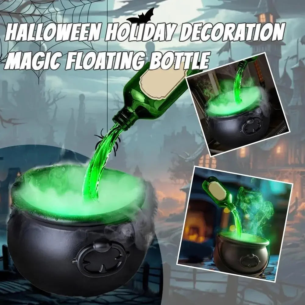 Halloween Witch Cauldron With Floating Potion Fog Effect