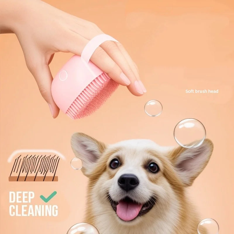 Silicone Pet Bath Grooming Glove Brush – Gentle Massage