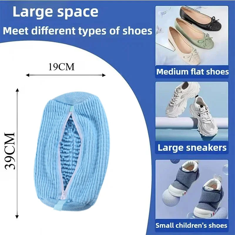 1PCS-blue Color Shoe Laundry Bag for Washing Machines – Protective Mesh Design