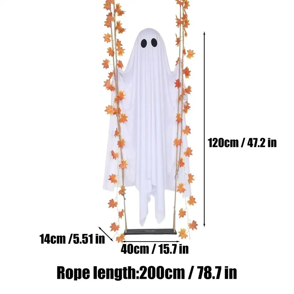 1pc Color Swinging Ghost Halloween Light With Remote Control