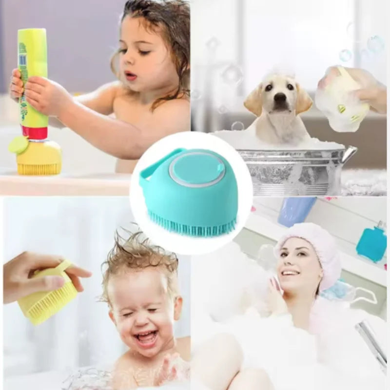 Silicone Pet Bath Grooming Glove Brush – Gentle Massage