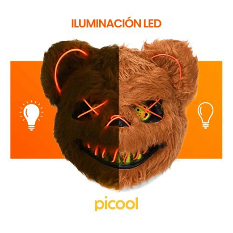LED Halloween Animal Mask Full Head Cover Cosplay
