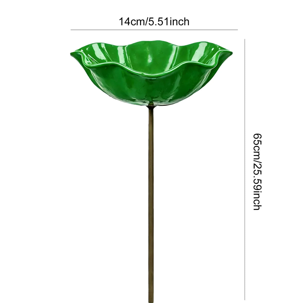 C Color Metal Flower Bird Bath Stake – Pollinator Water Feeder