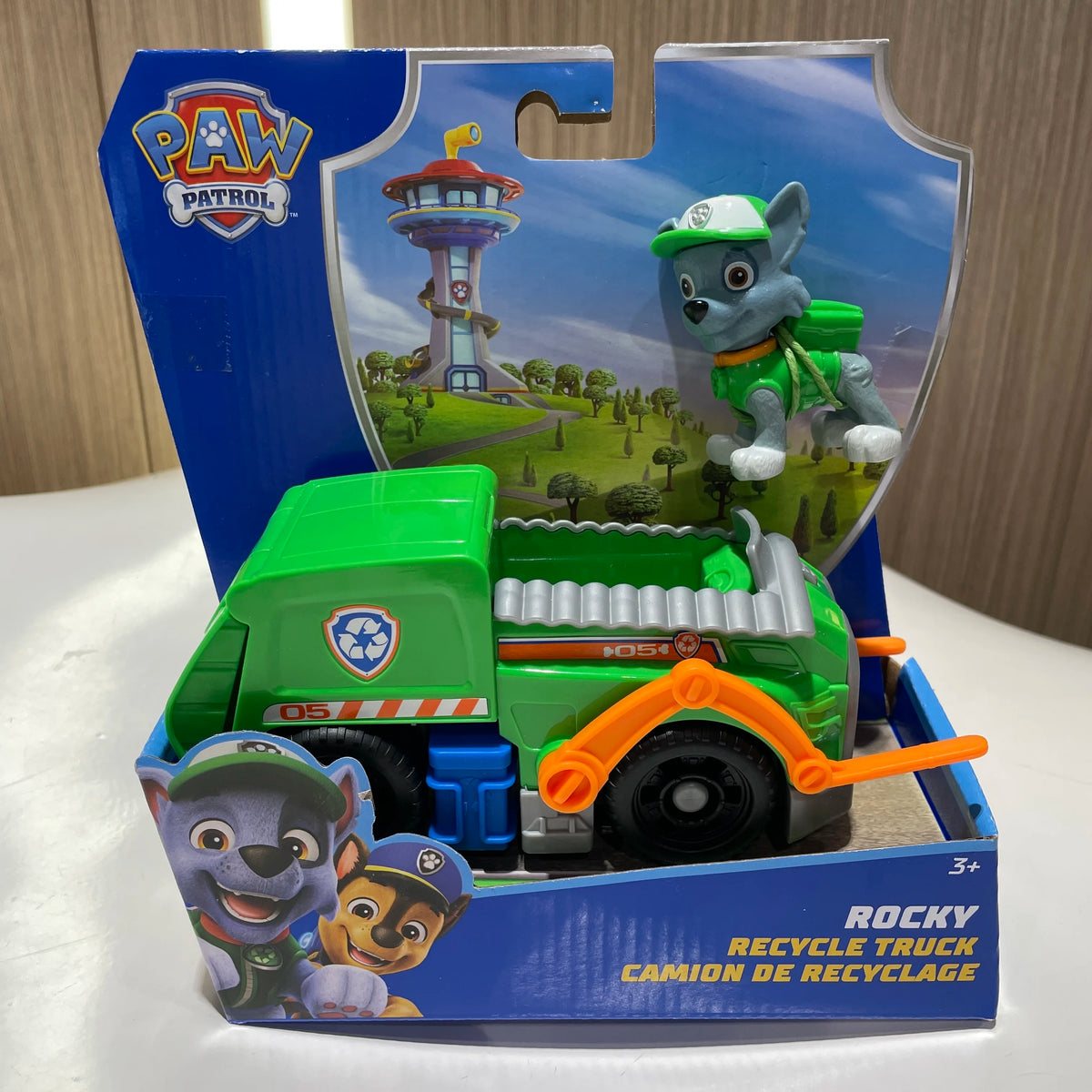 rocky Color Paw Patrol Vehicle & Pup Figure Toy Set For Kids