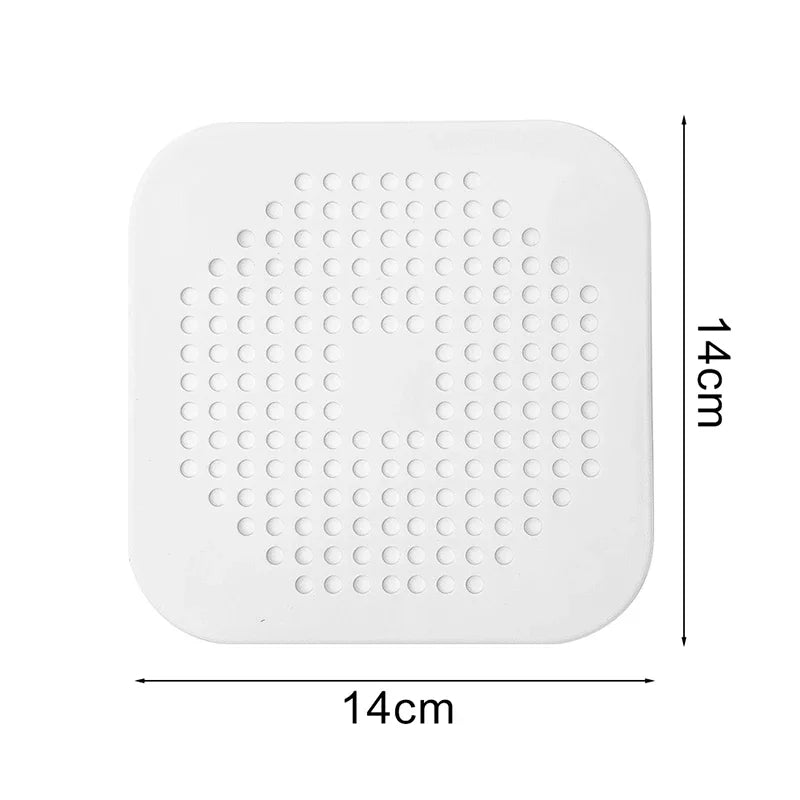 White Color Silicone Shower Drain Hair Catcher Sink Strainer