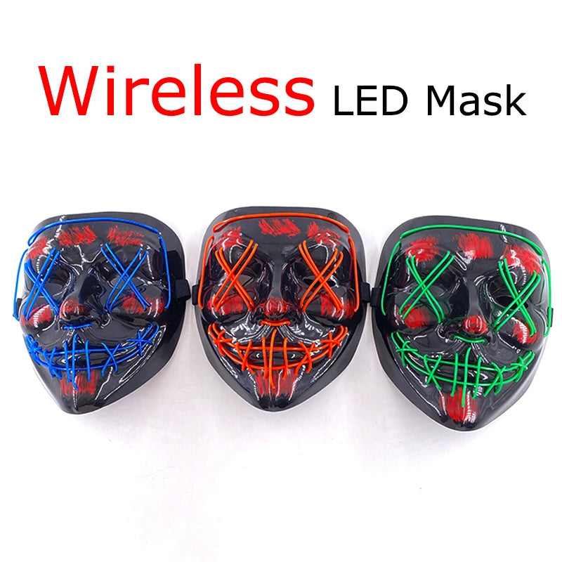 LED Purge Style Halloween Mask – Light Up Party Cosplay