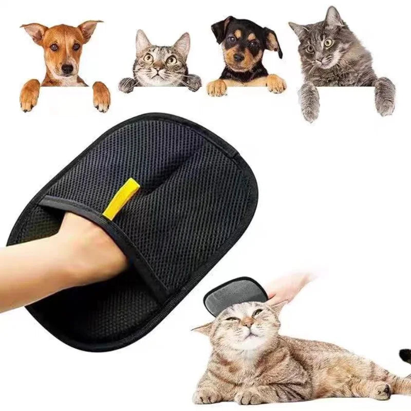 Basics 1pc Color Double-Sided Pet Grooming Glove – Hair Removal & Massage