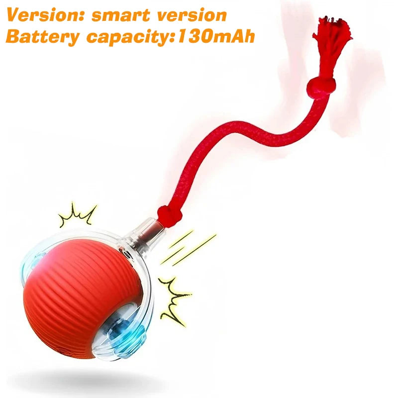 Red Tail Ball Color Automatic Interactive Dog Ball Toy – Rechargeable Smart Play