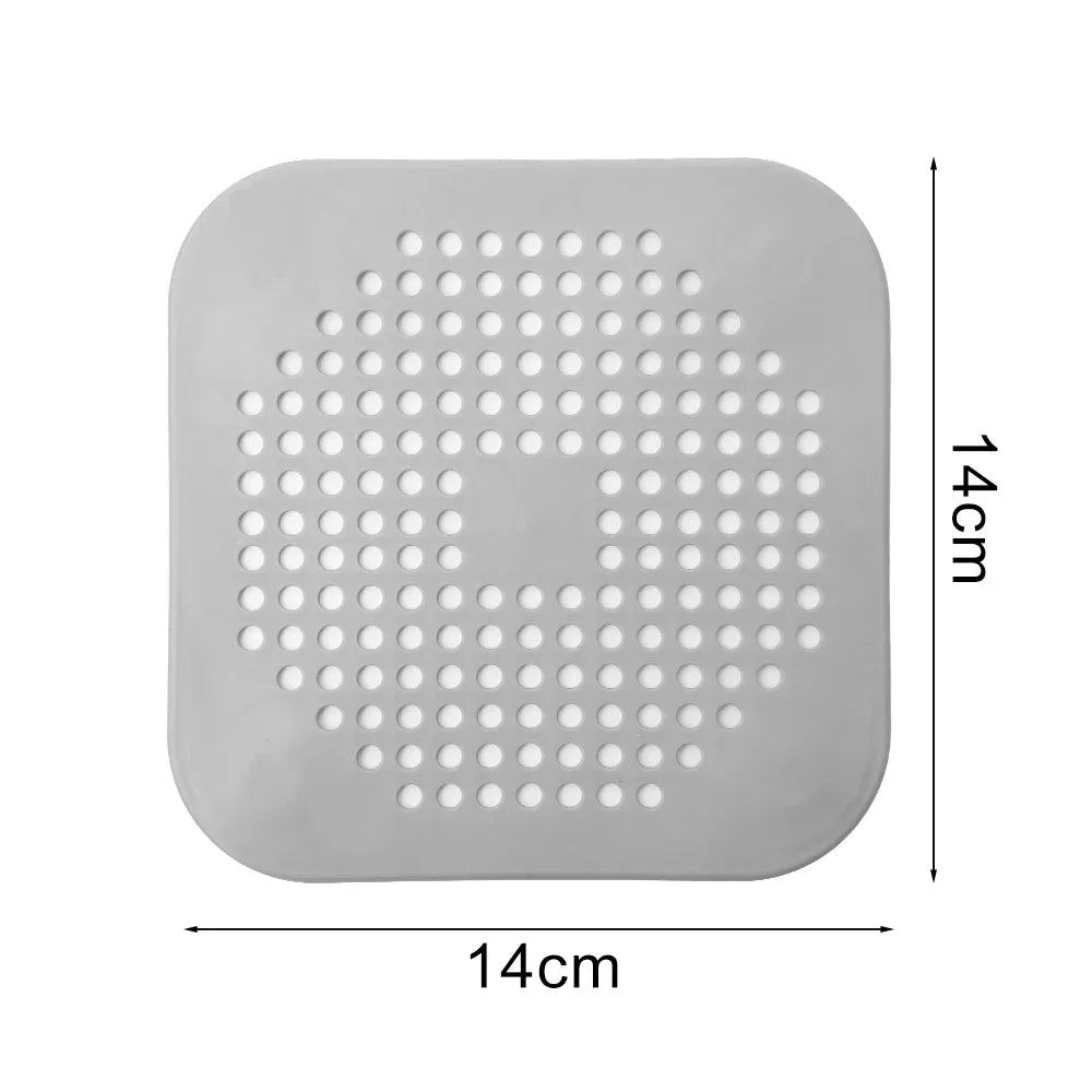 Gray Color Silicone Shower Drain Hair Catcher Sink Strainer