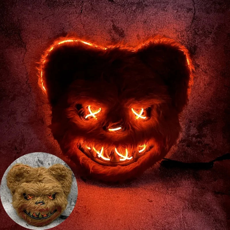 LED Halloween Animal Mask Full Head Cover Cosplay