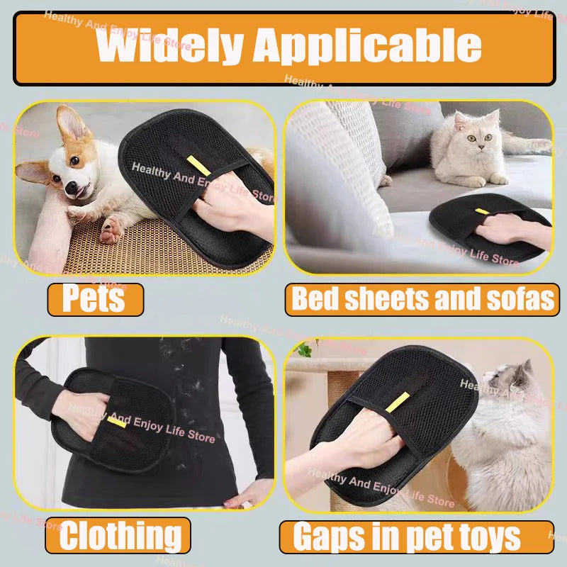 Double-Sided Pet Grooming Glove – Hair Removal & Massage