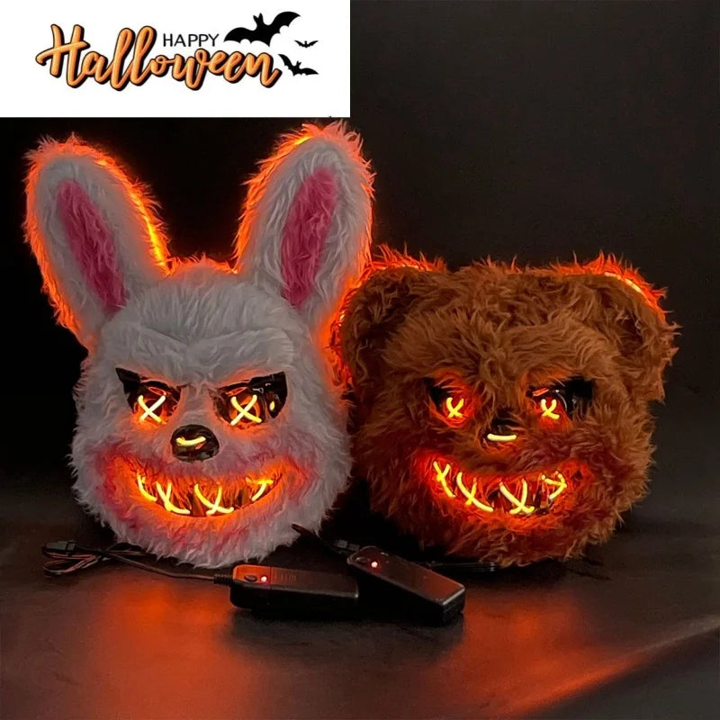 LED Halloween Animal Mask Full Head Cover Cosplay