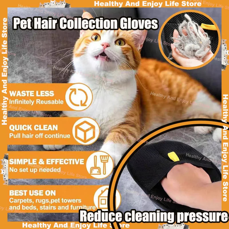 Double-Sided Pet Grooming Glove – Hair Removal & Massage