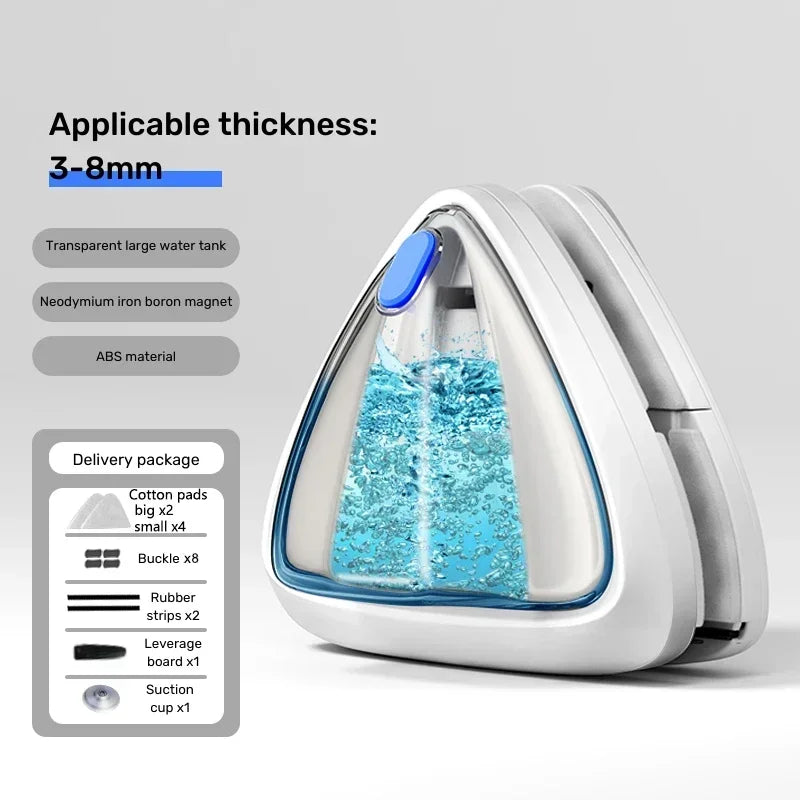 3-8mm Color Magnetic Double-Sided Window Cleaner – Adjustable Glass Wiper