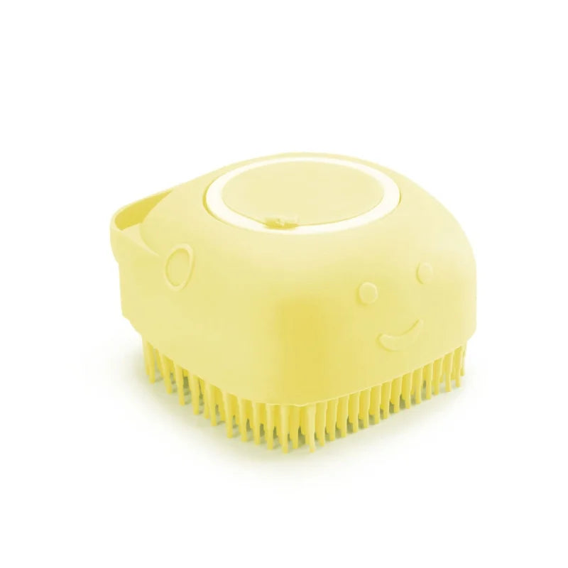 Yellow A Color Silicone Pet Bath Grooming Glove Brush – Gentle Massage