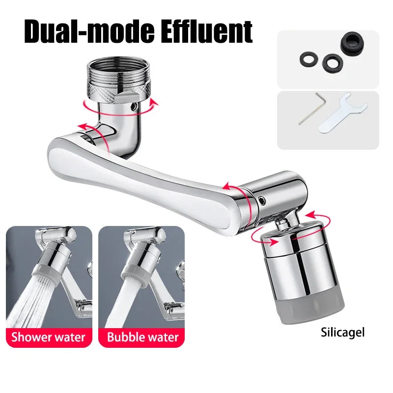 2 Mode Color Rotating Faucet Extender Aerator – 1080° Swivel, 2 Spray Modes