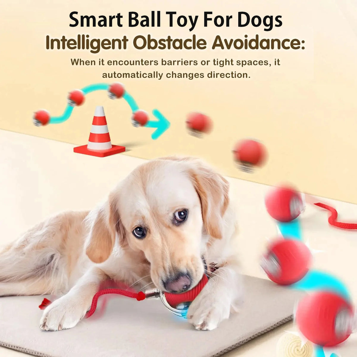 Automatic Interactive Dog Ball Toy – Rechargeable Smart Play