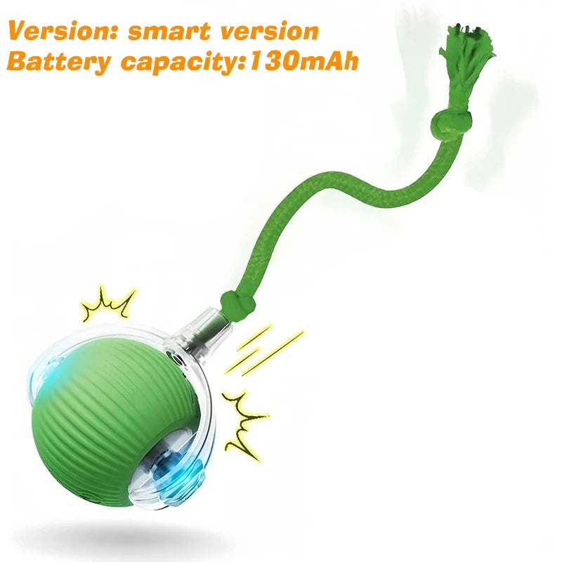 Green Tail Ball Color Automatic Interactive Dog Ball Toy – Rechargeable Smart Play