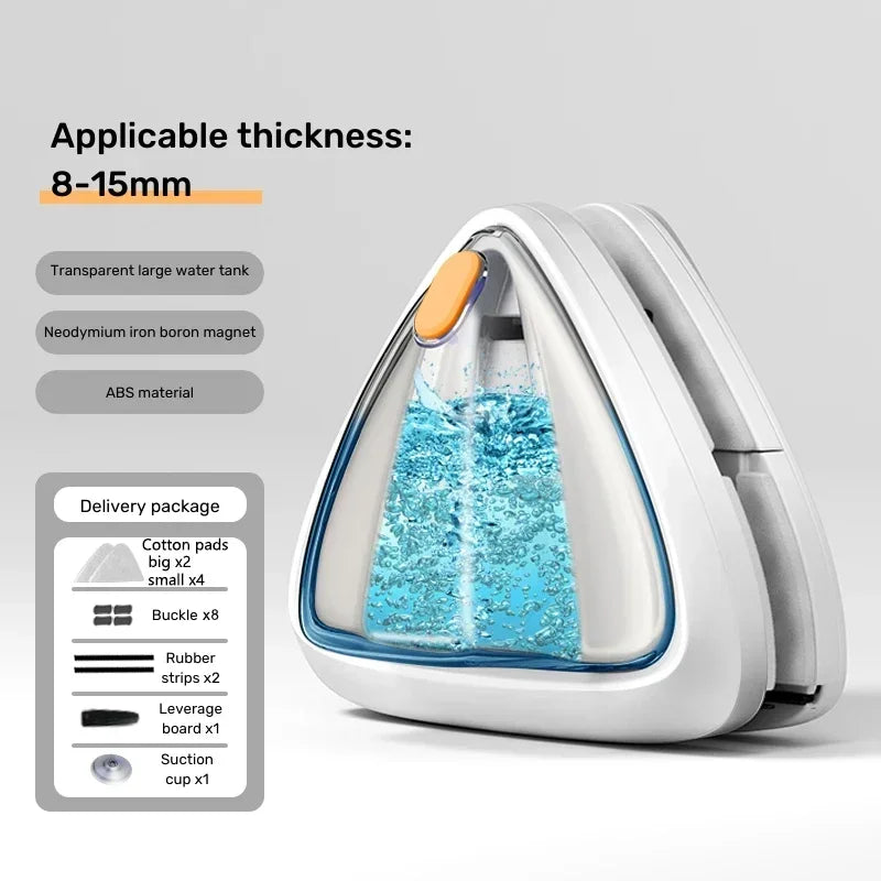 8-15mm Color Magnetic Double-Sided Window Cleaner – Adjustable Glass Wiper