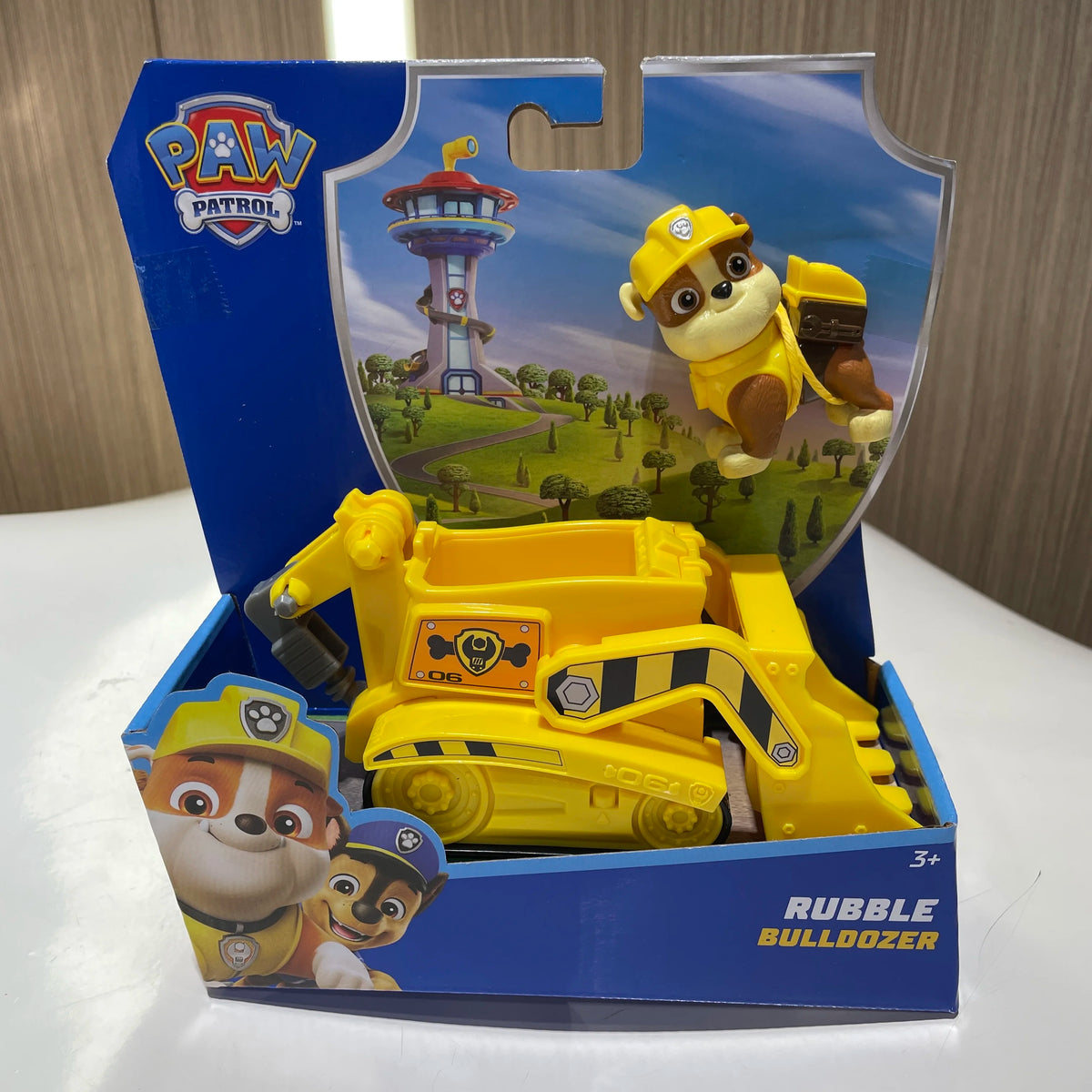 rubble Color Paw Patrol Vehicle & Pup Figure Toy Set For Kids