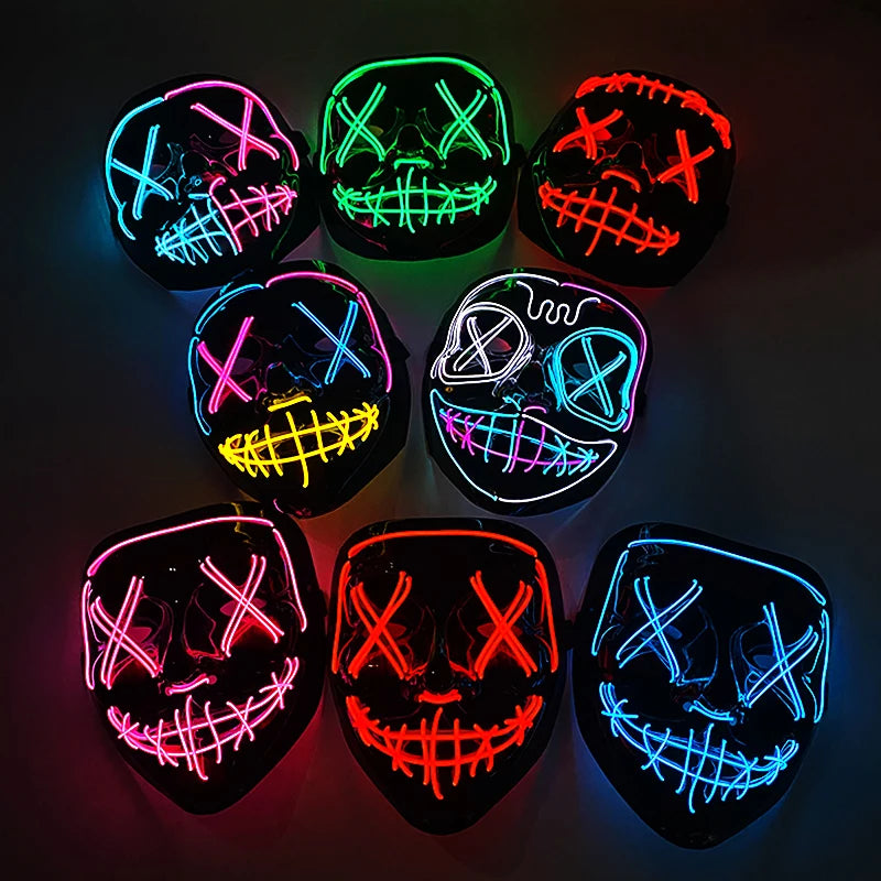 LED Purge Style Halloween Mask – Light Up Party Cosplay