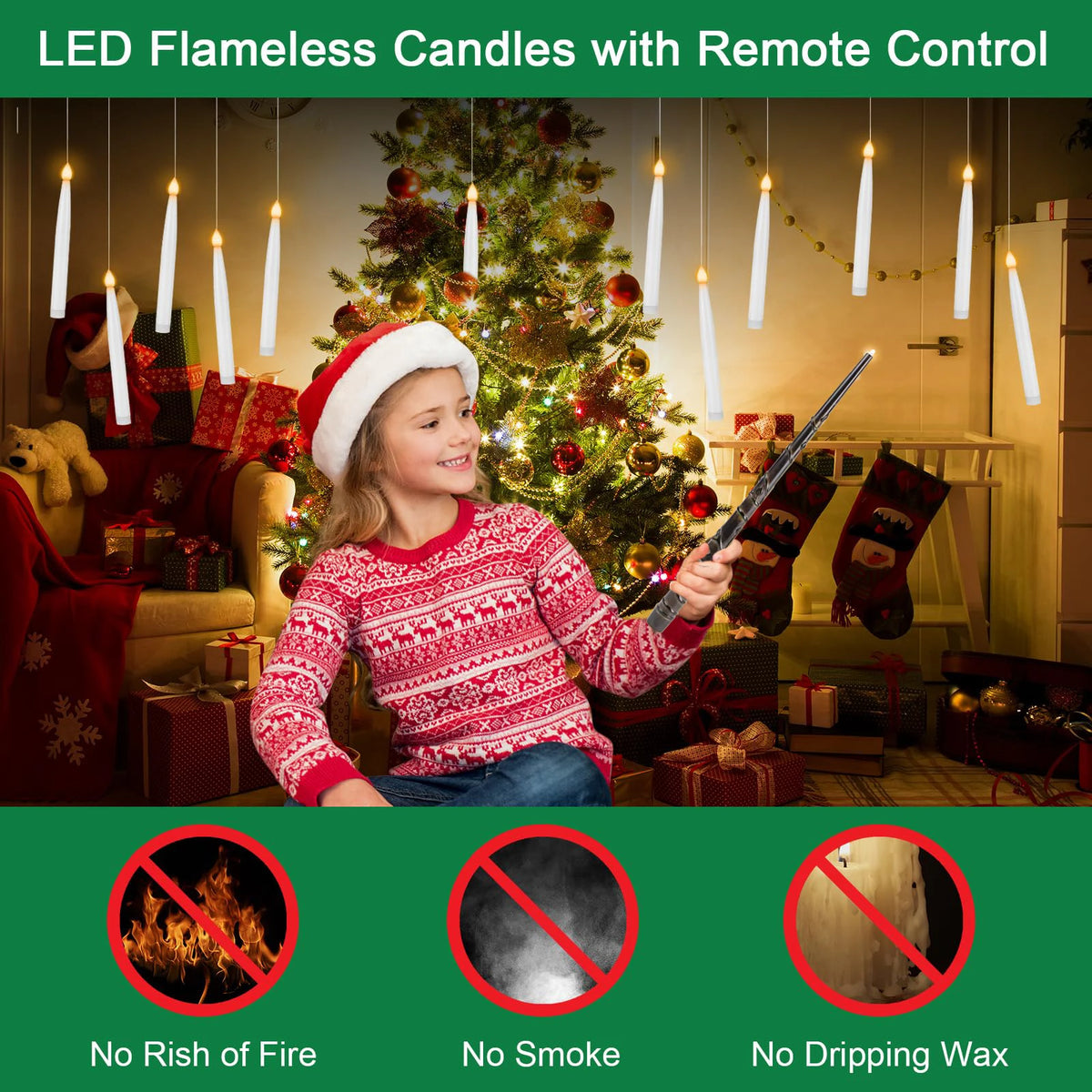 Halloween LED Floating Candles With Remote Control