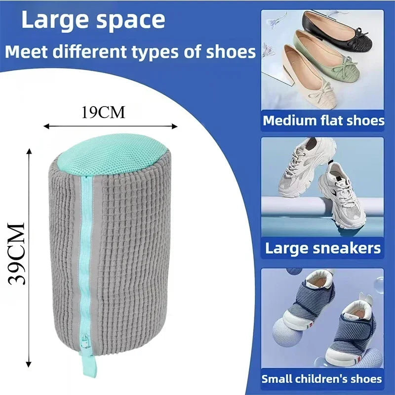 1PCS-grey Color Shoe Laundry Bag for Washing Machines – Protective Mesh Design