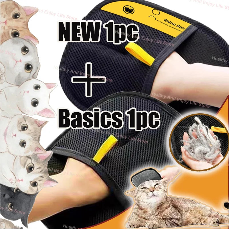 Double-Sided Pet Grooming Glove – Hair Removal & Massage