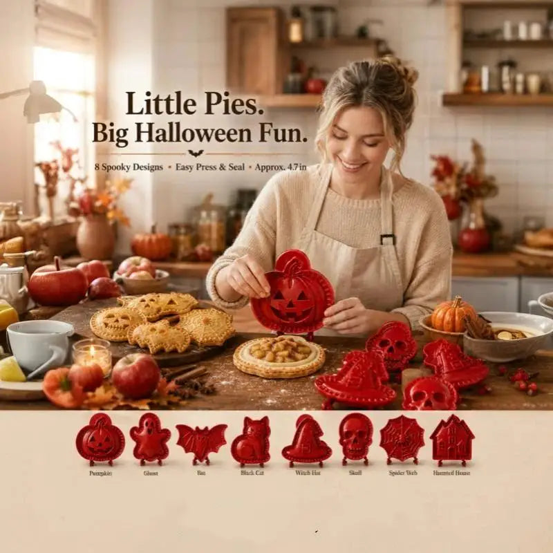 Halloween Hand Pie Mold Set 8 Shapes Food-Grade PET
