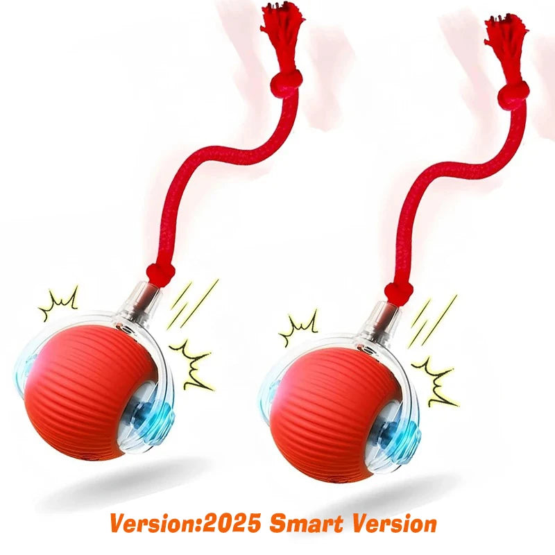 Red Tail Ball 2pcs Color Automatic Interactive Dog Ball Toy – Rechargeable Smart Play
