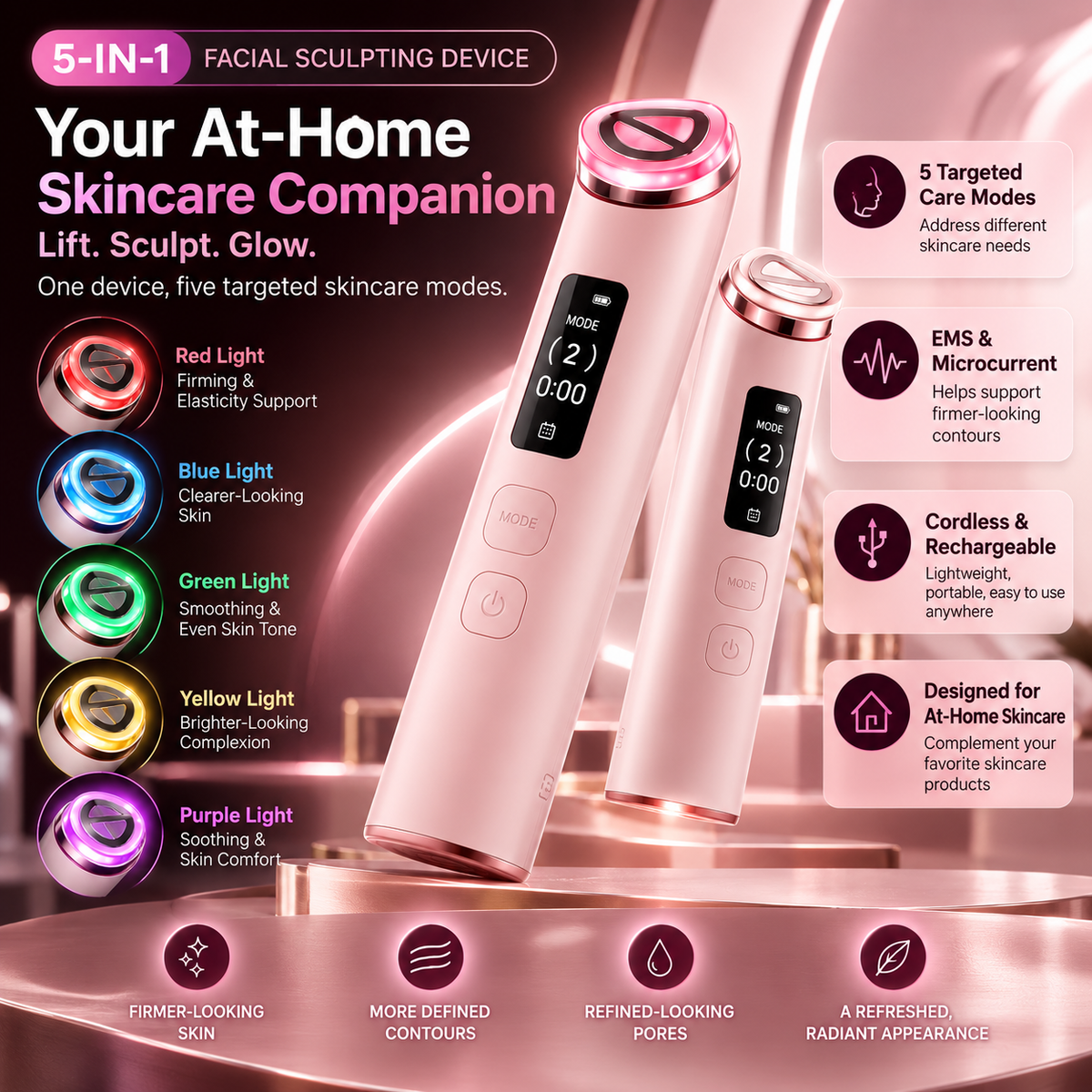 Your At-Home Skincare Companion — 5-in-1 Facial Sculpting Device